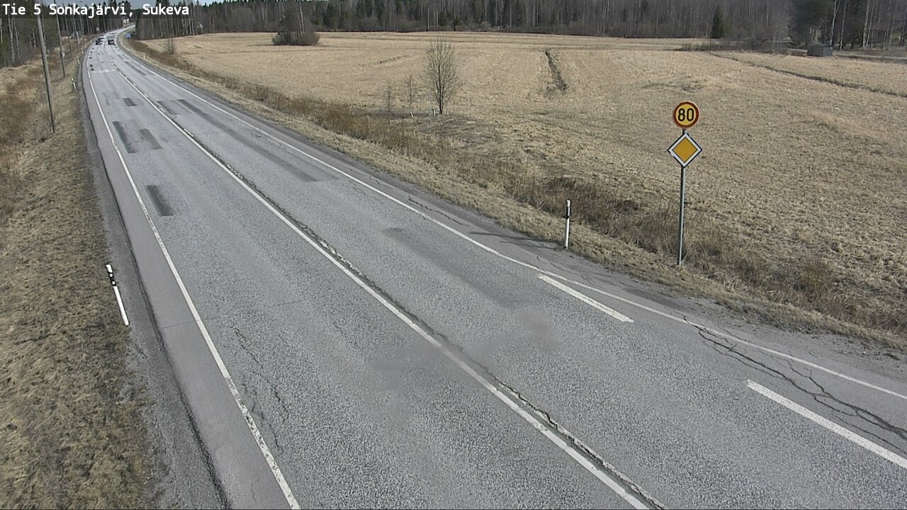 Weather Camera Image Väg 5 Sonkajärvi, Sukeva, Sonkajärvi, Pohjois-Savo