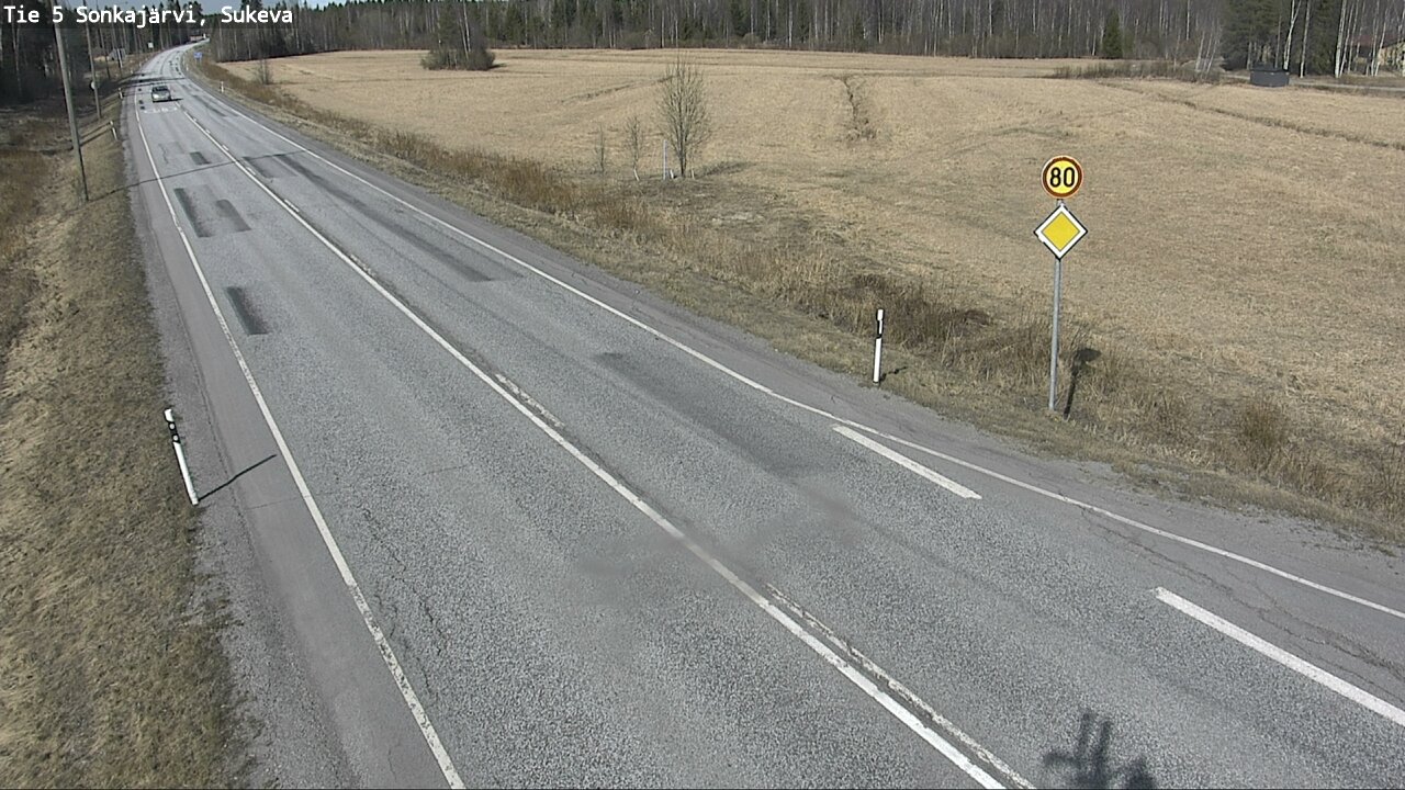Weather Camera Image Väg 5 Sonkajärvi, Sukeva, Sonkajärvi, Pohjois-Savo