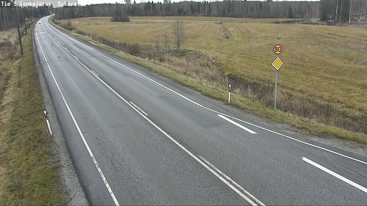 Weather Camera Image Väg 5 Sonkajärvi, Sukeva, Sonkajärvi, Pohjois-Savo