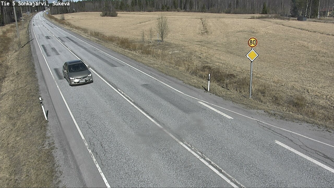 Weather Camera Image Väg 5 Sonkajärvi, Sukeva, Sonkajärvi, Pohjois-Savo