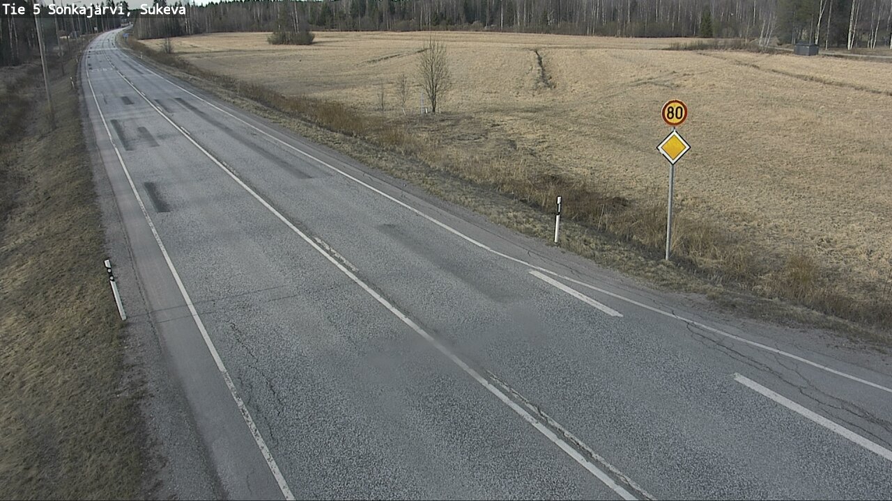 Weather Camera Image Väg 5 Sonkajärvi, Sukeva, Sonkajärvi, Pohjois-Savo