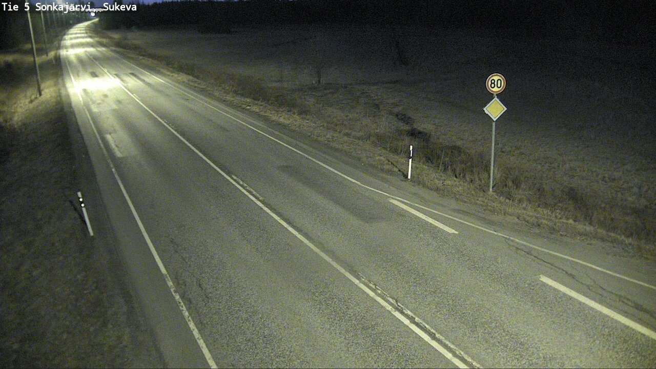 Weather Camera Image Väg 5 Sonkajärvi, Sukeva, Sonkajärvi, Pohjois-Savo