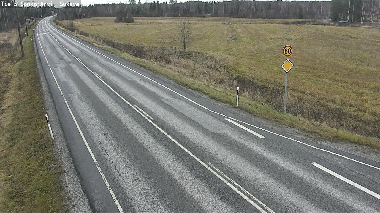 Weather Camera Image Väg 5 Sonkajärvi, Sukeva, Sonkajärvi, Pohjois-Savo