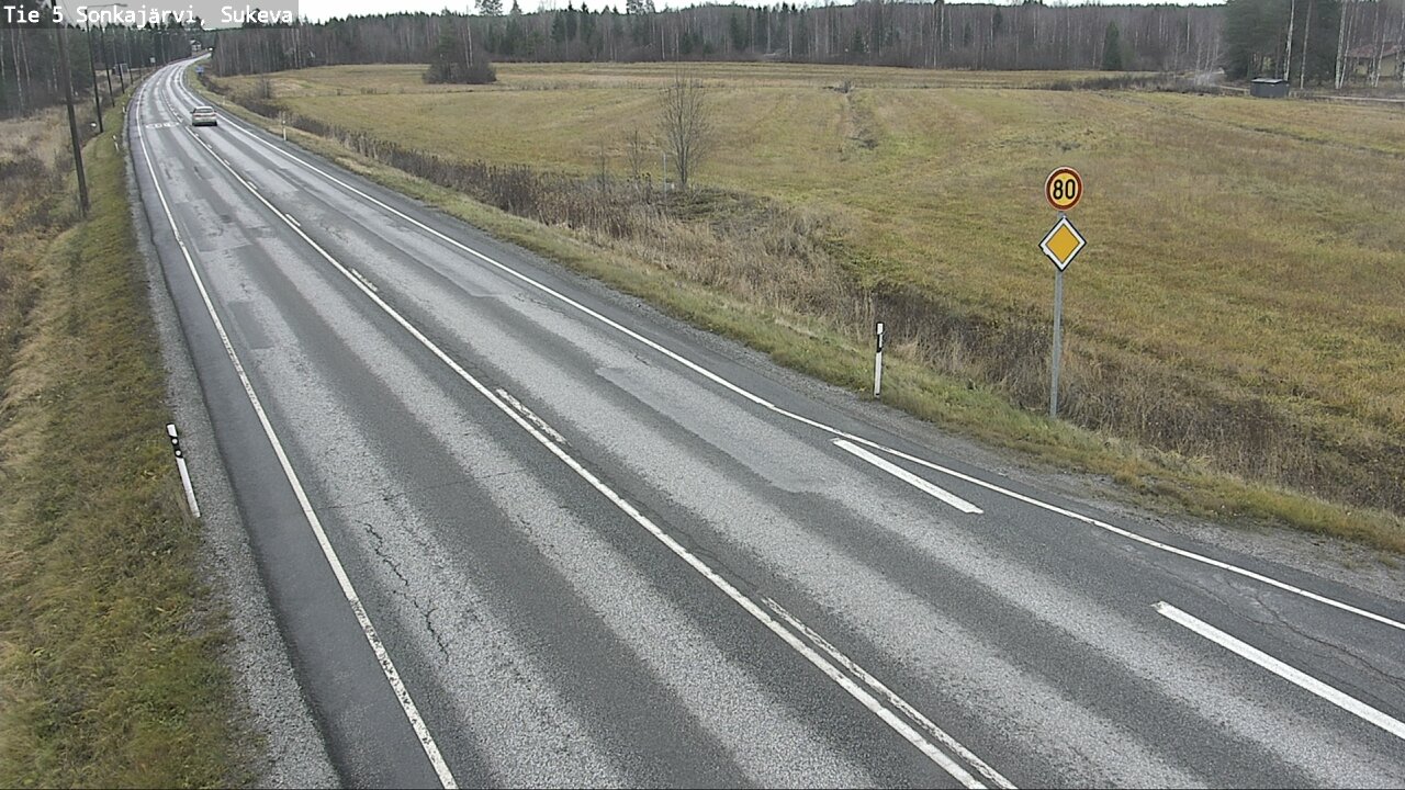 Weather Camera Image Väg 5 Sonkajärvi, Sukeva, Sonkajärvi, Pohjois-Savo