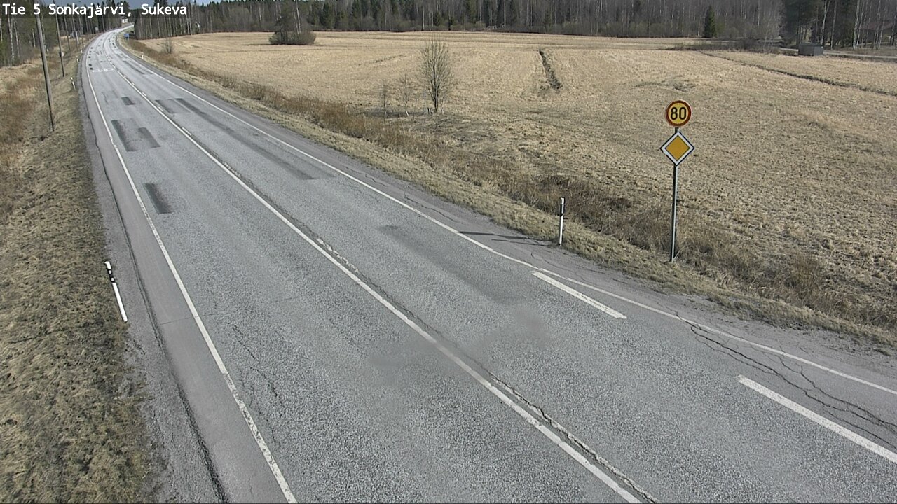 Weather Camera Image Road 5 Sonkajärvi, Sukeva, Sonkajärvi, Pohjois-Savo
