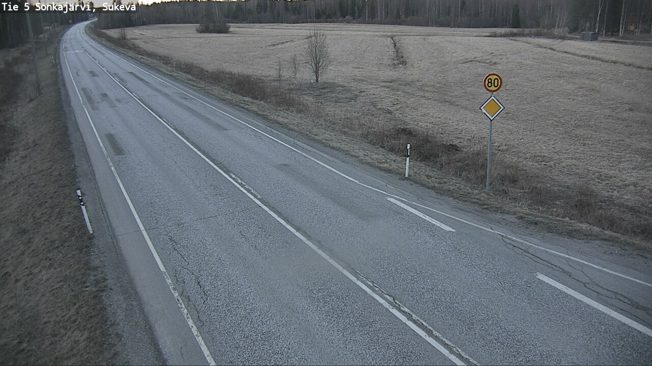 Weather Camera Image Väg 5 Sonkajärvi, Sukeva, Sonkajärvi, Pohjois-Savo