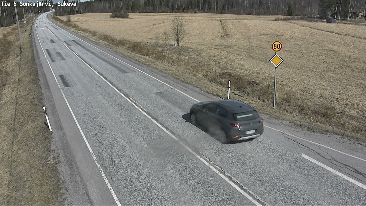 Weather Camera Image Väg 5 Sonkajärvi, Sukeva, Sonkajärvi, Pohjois-Savo