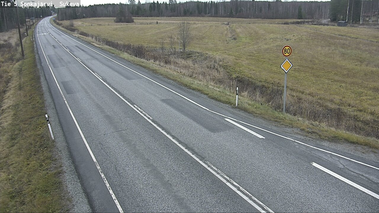 Weather Camera Image Väg 5 Sonkajärvi, Sukeva, Sonkajärvi, Pohjois-Savo