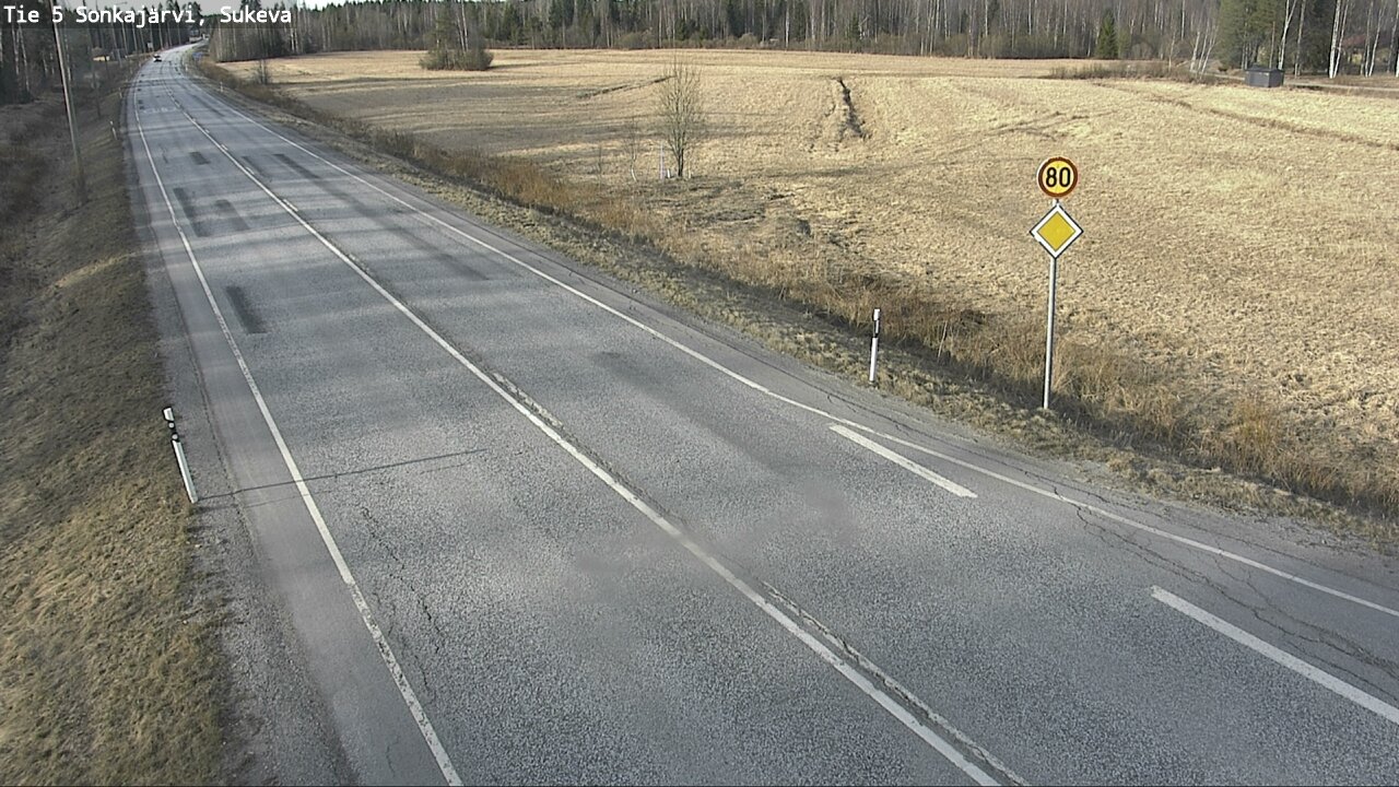 Weather Camera Image Väg 5 Sonkajärvi, Sukeva, Sonkajärvi, Pohjois-Savo
