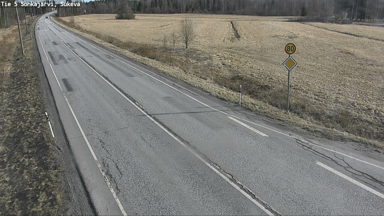 Weather Camera Image Väg 5 Sonkajärvi, Sukeva, Sonkajärvi, Pohjois-Savo