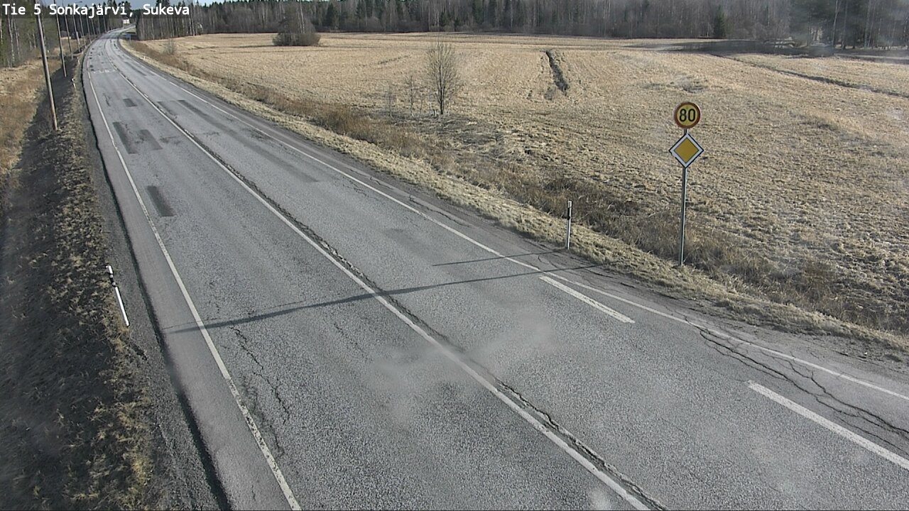 Weather Camera Image Väg 5 Sonkajärvi, Sukeva, Sonkajärvi, Pohjois-Savo