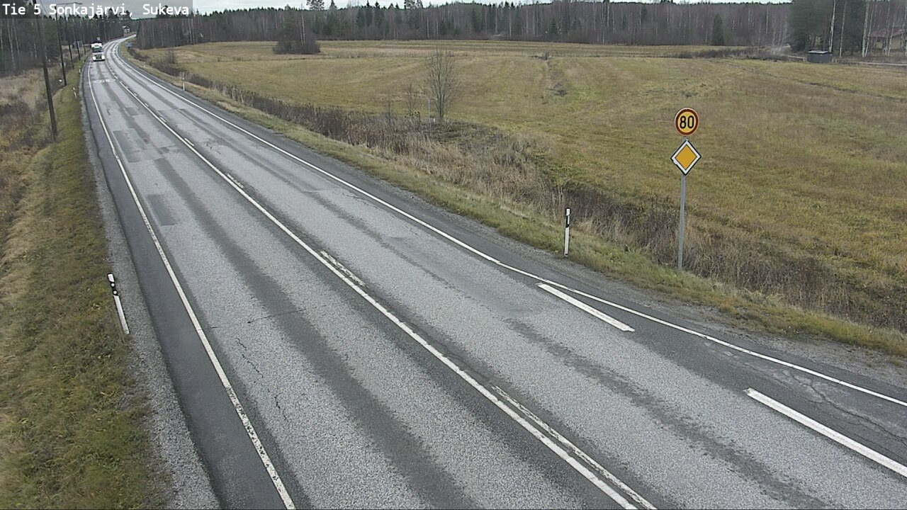 Weather Camera Image Väg 5 Sonkajärvi, Sukeva, Sonkajärvi, Pohjois-Savo