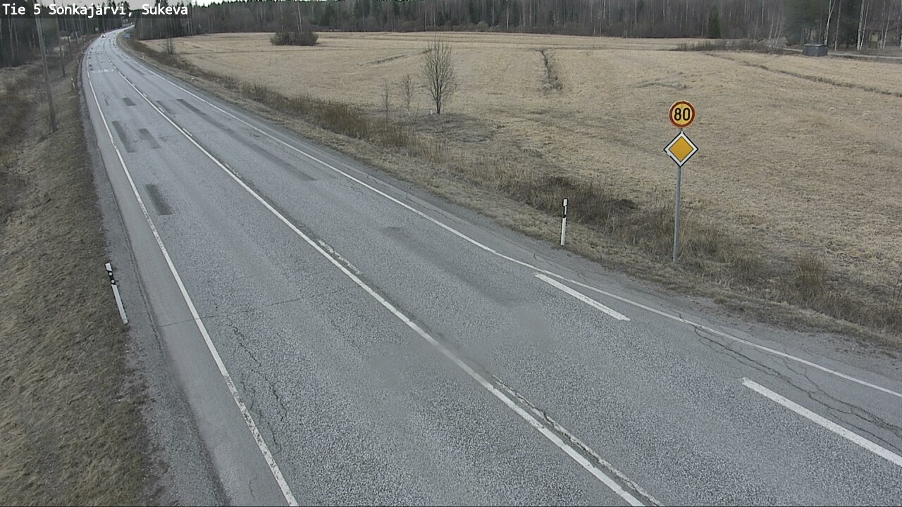 Weather Camera Image Väg 5 Sonkajärvi, Sukeva, Sonkajärvi, Pohjois-Savo