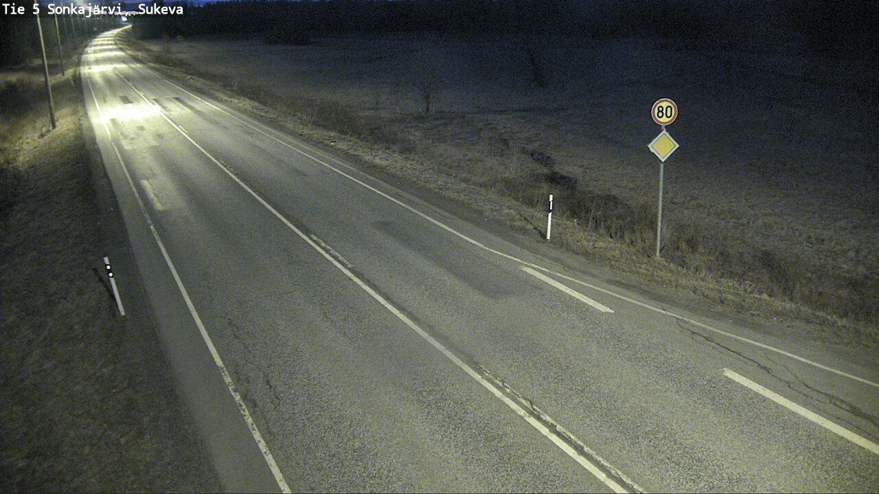 Weather Camera Image Väg 5 Sonkajärvi, Sukeva, Sonkajärvi, Pohjois-Savo