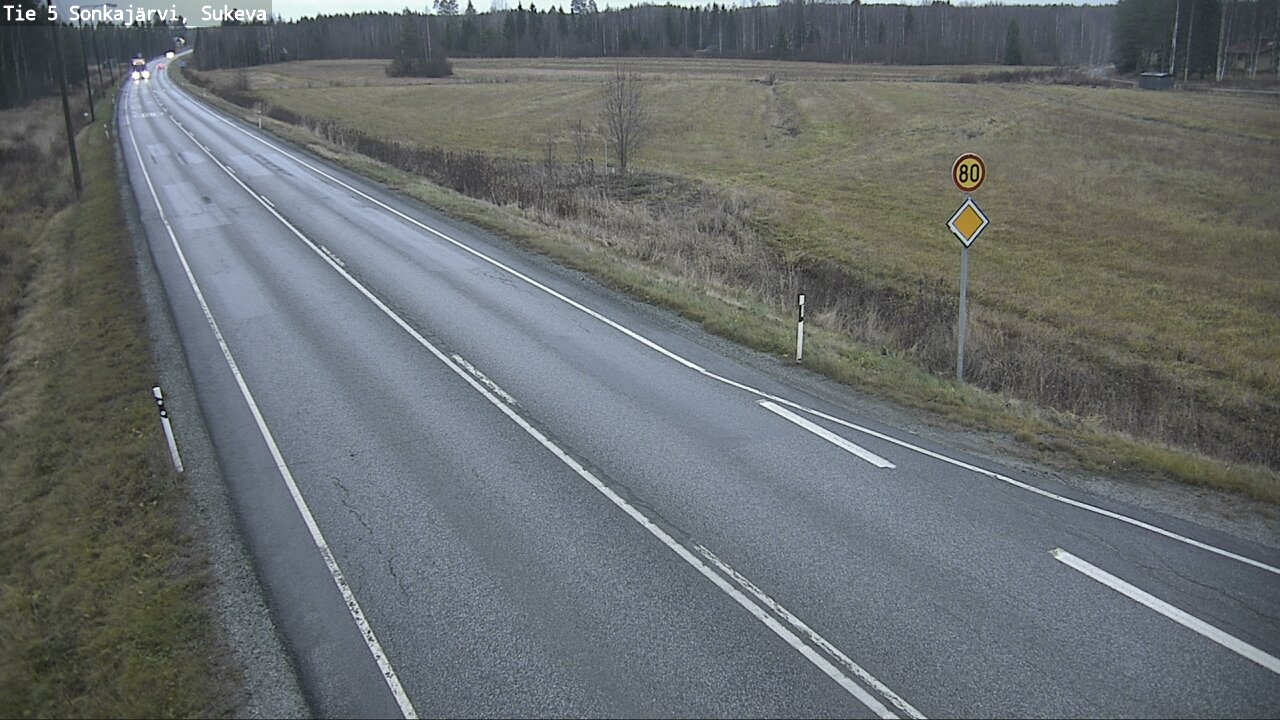 Weather Camera Image Väg 5 Sonkajärvi, Sukeva, Sonkajärvi, Pohjois-Savo