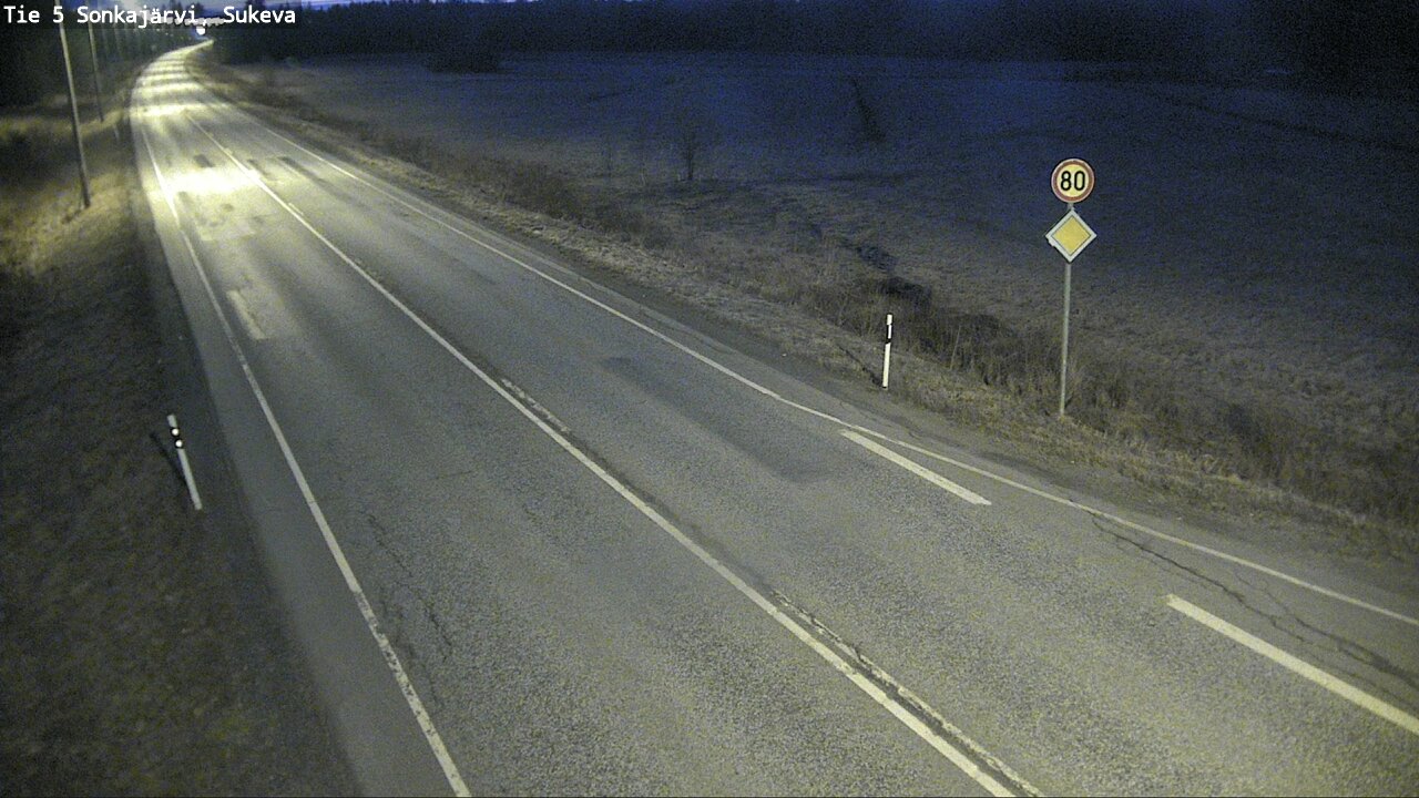 Weather Camera Image Väg 5 Sonkajärvi, Sukeva, Sonkajärvi, Pohjois-Savo