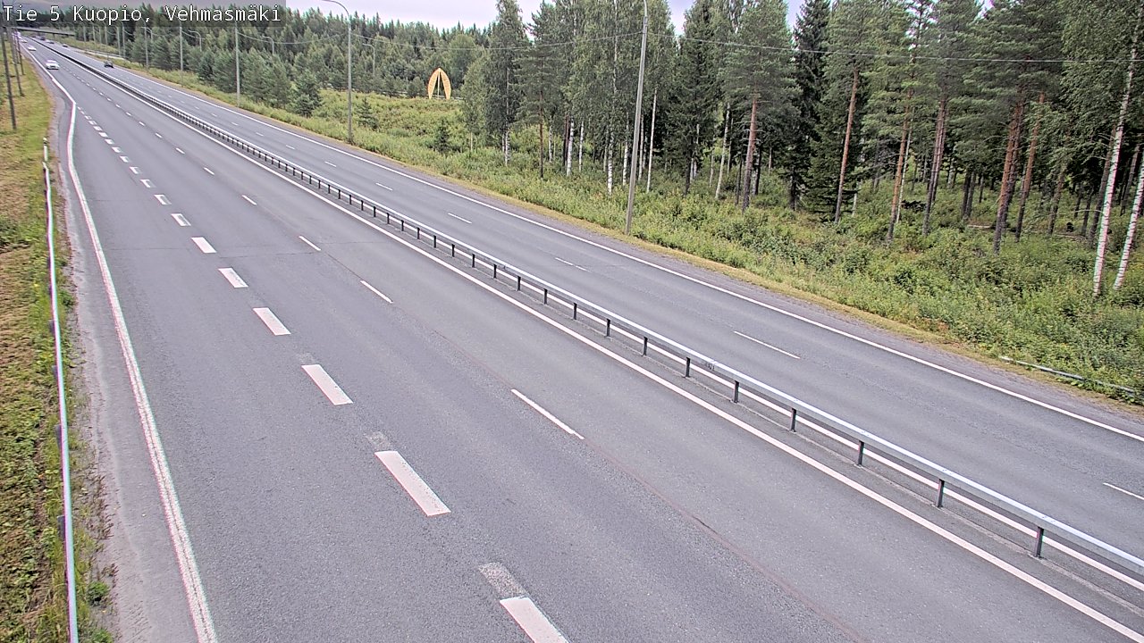 Weather Camera Image Road 5 Kuopio, Vehmasmäki, Kuopio, Pohjois-Savo
