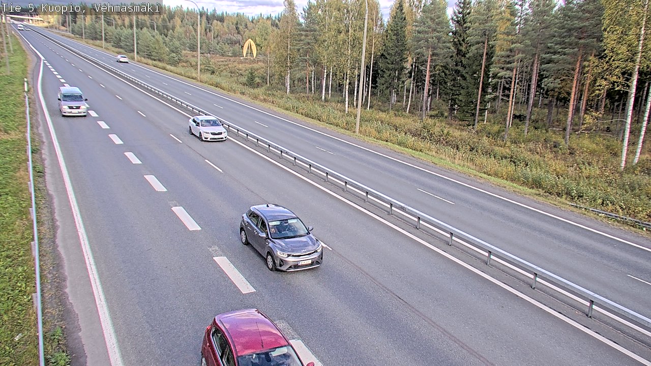 Weather Camera Image Väg 5 Kuopio, Vehmasmäki, Kuopio, Pohjois-Savo