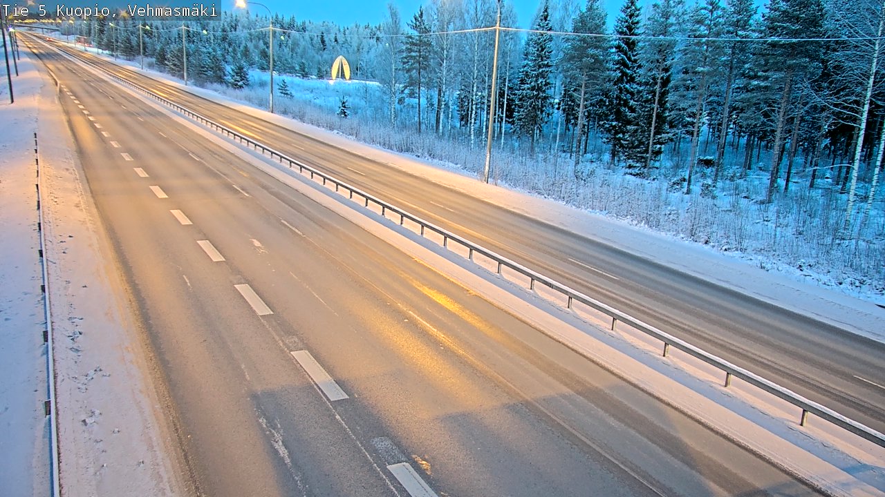 Weather Camera Image Väg 5 Kuopio, Vehmasmäki, Kuopio, Pohjois-Savo