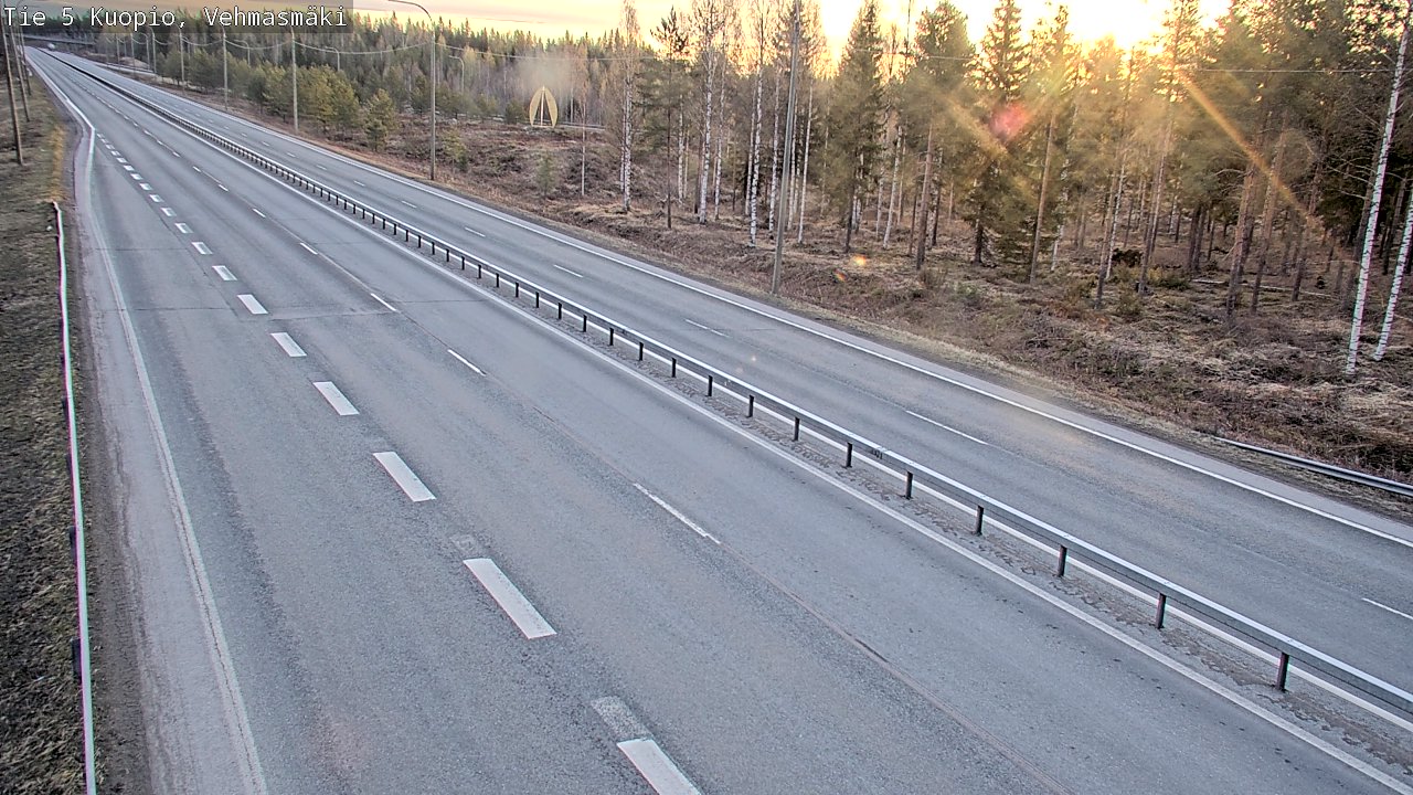 Weather Camera Image Väg 5 Kuopio, Vehmasmäki, Kuopio, Pohjois-Savo