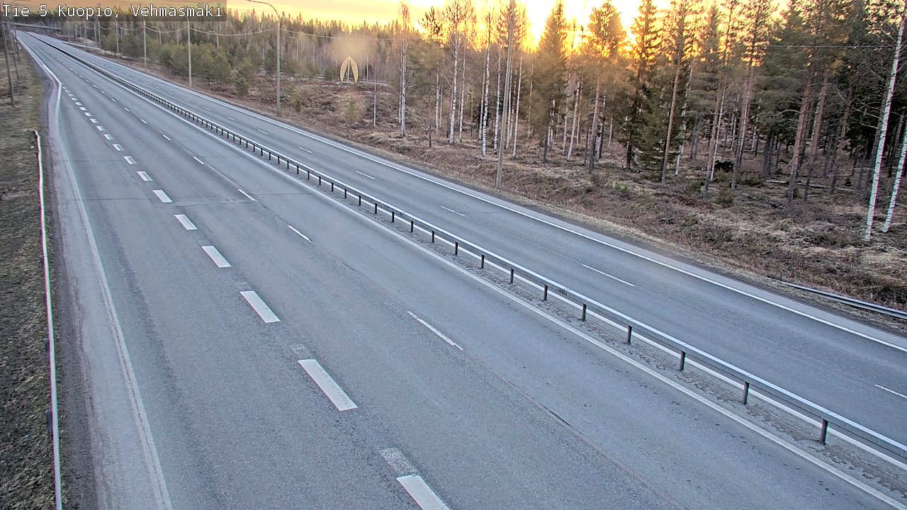 Weather Camera Image Väg 5 Kuopio, Vehmasmäki, Kuopio, Pohjois-Savo