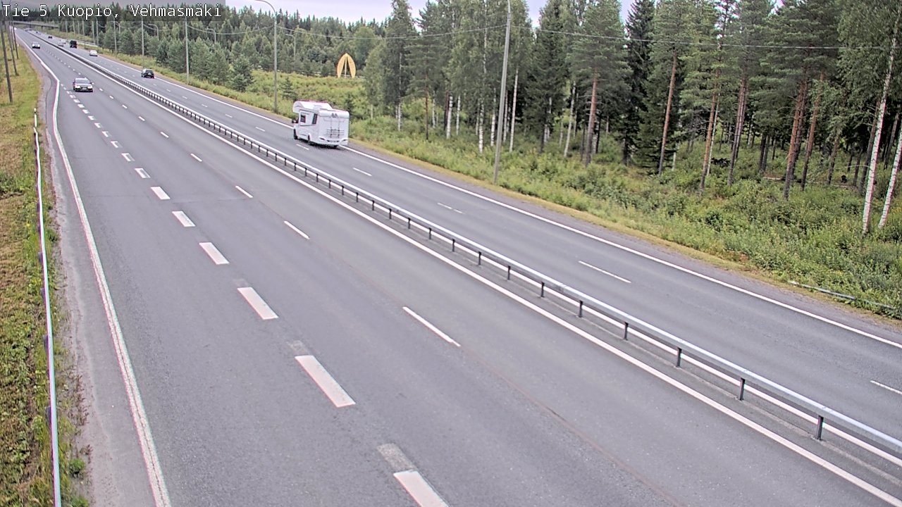 Weather Camera Image Road 5 Kuopio, Vehmasmäki, Kuopio, Pohjois-Savo
