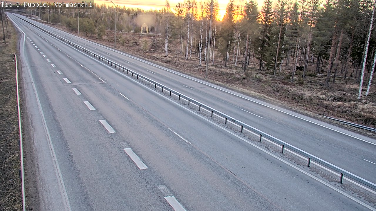 Weather Camera Image Väg 5 Kuopio, Vehmasmäki, Kuopio, Pohjois-Savo