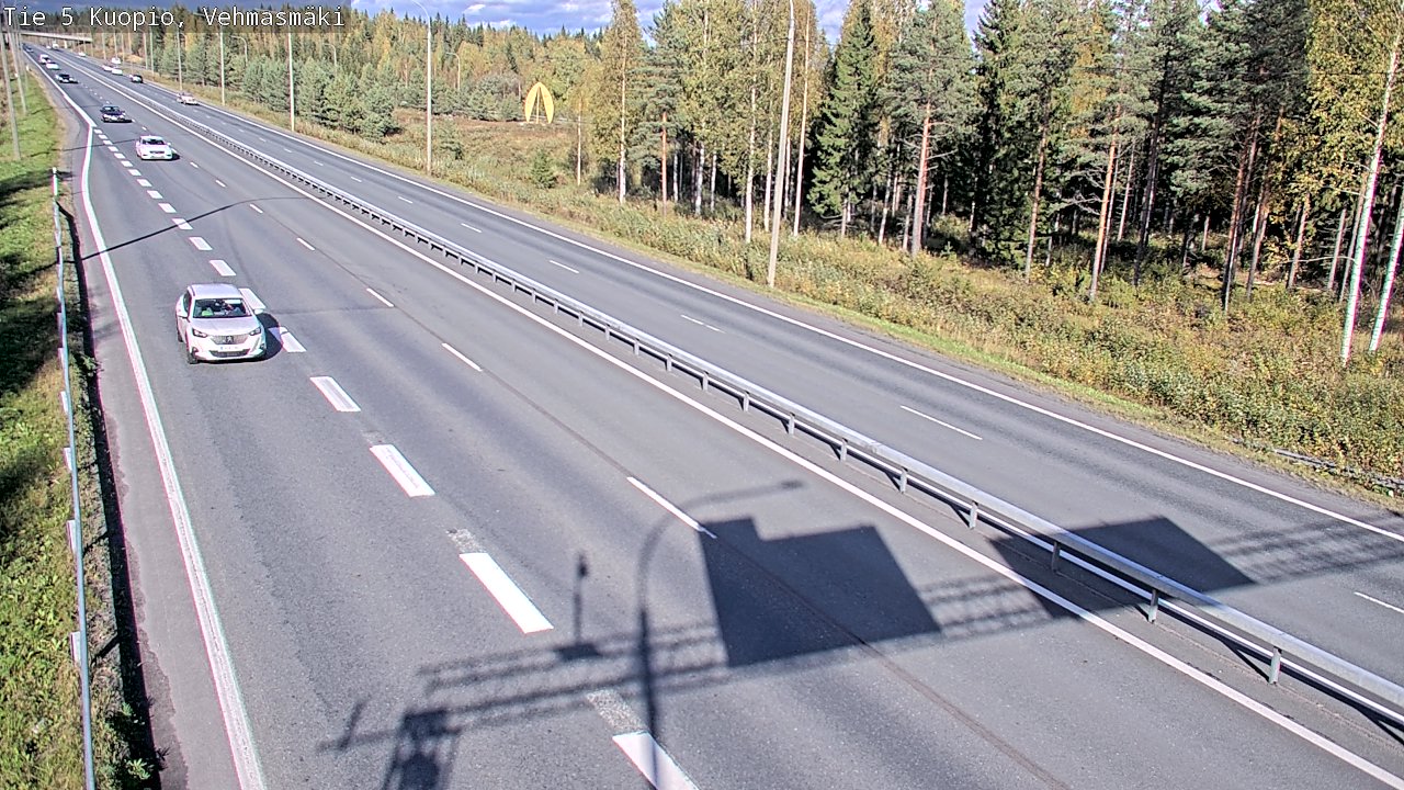 Weather Camera Image Väg 5 Kuopio, Vehmasmäki, Kuopio, Pohjois-Savo
