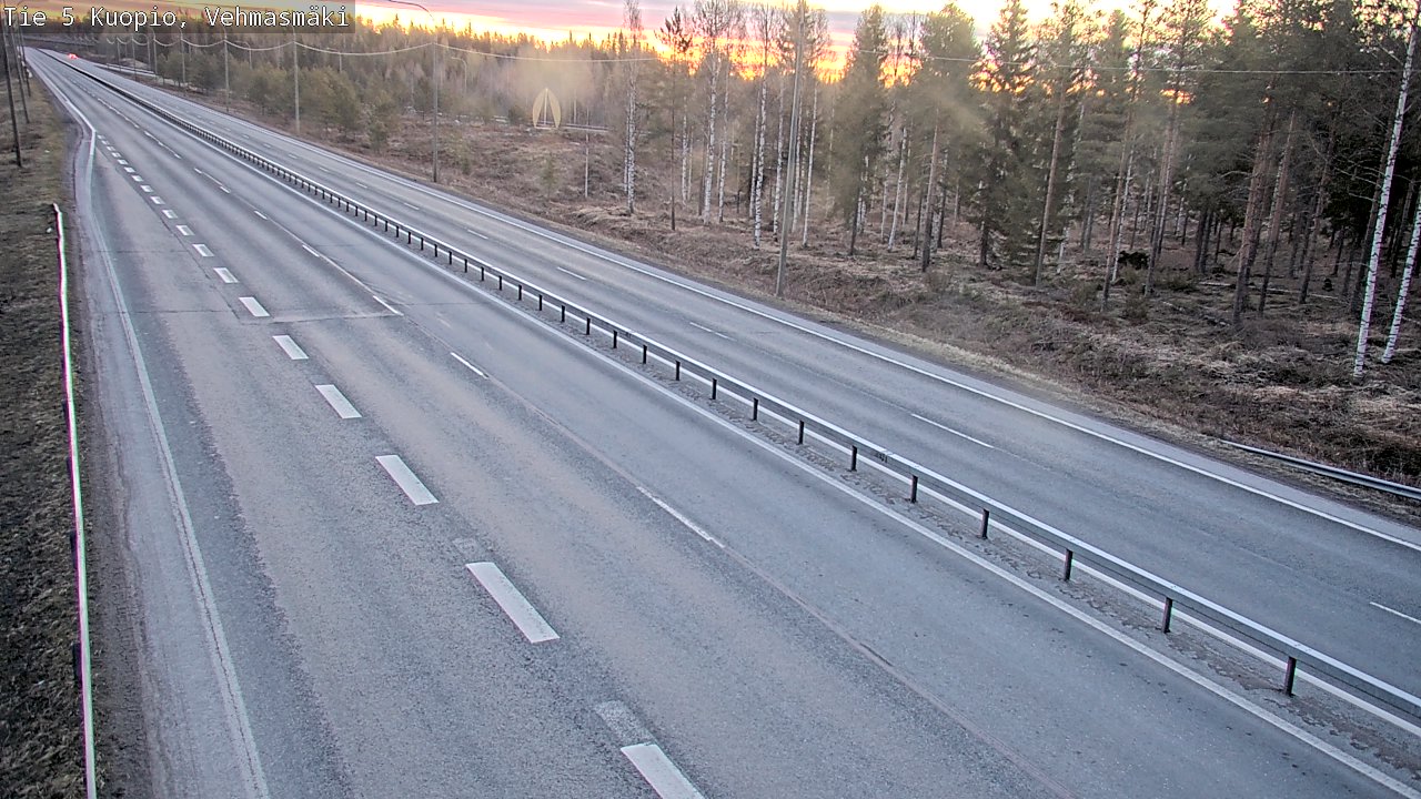 Weather Camera Image Väg 5 Kuopio, Vehmasmäki, Kuopio, Pohjois-Savo