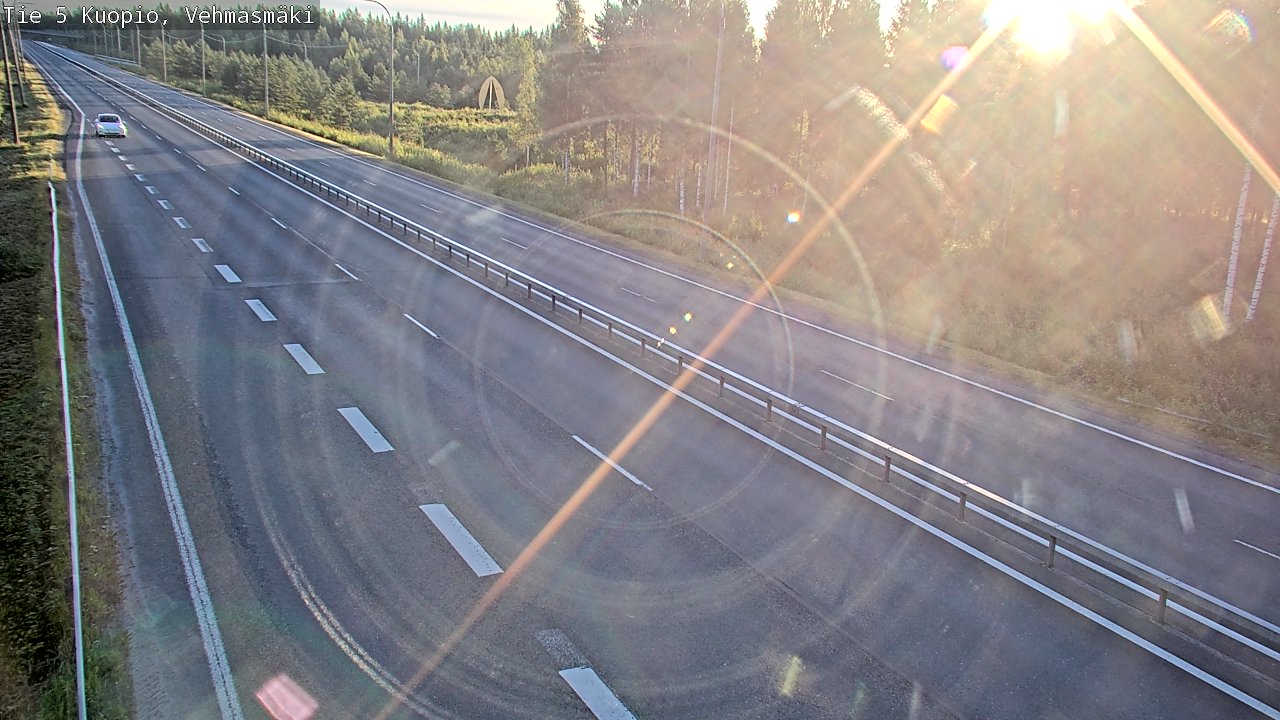 Weather Camera Image Väg 5 Kuopio, Vehmasmäki, Kuopio, Pohjois-Savo