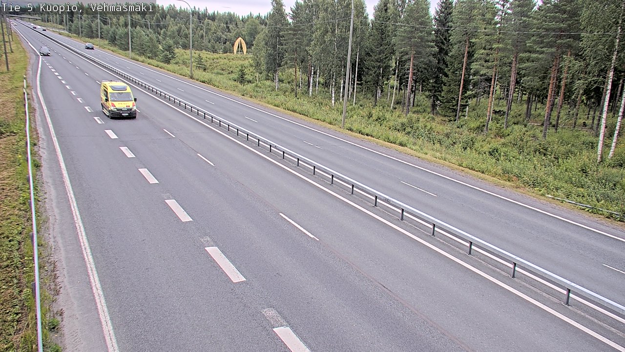 Weather Camera Image Road 5 Kuopio, Vehmasmäki, Kuopio, Pohjois-Savo