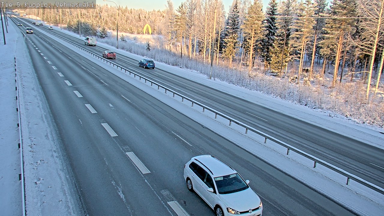 Weather Camera Image Väg 5 Kuopio, Vehmasmäki, Kuopio, Pohjois-Savo
