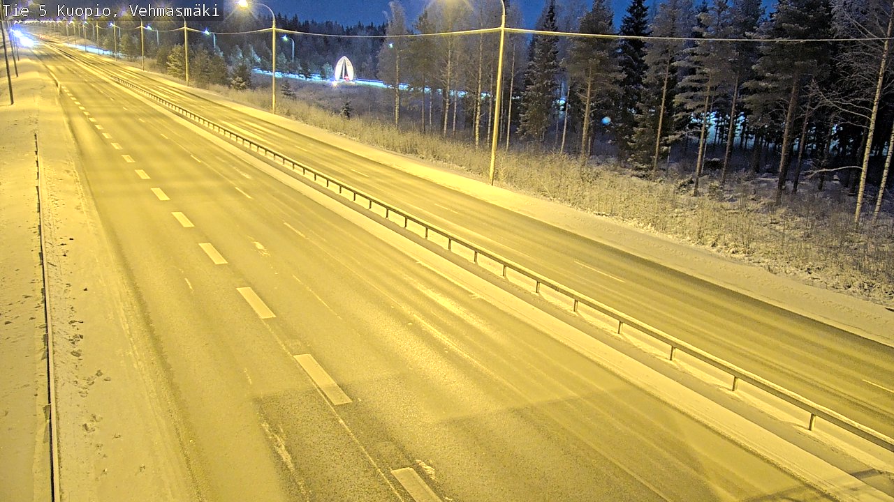 Weather Camera Image Väg 5 Kuopio, Vehmasmäki, Kuopio, Pohjois-Savo