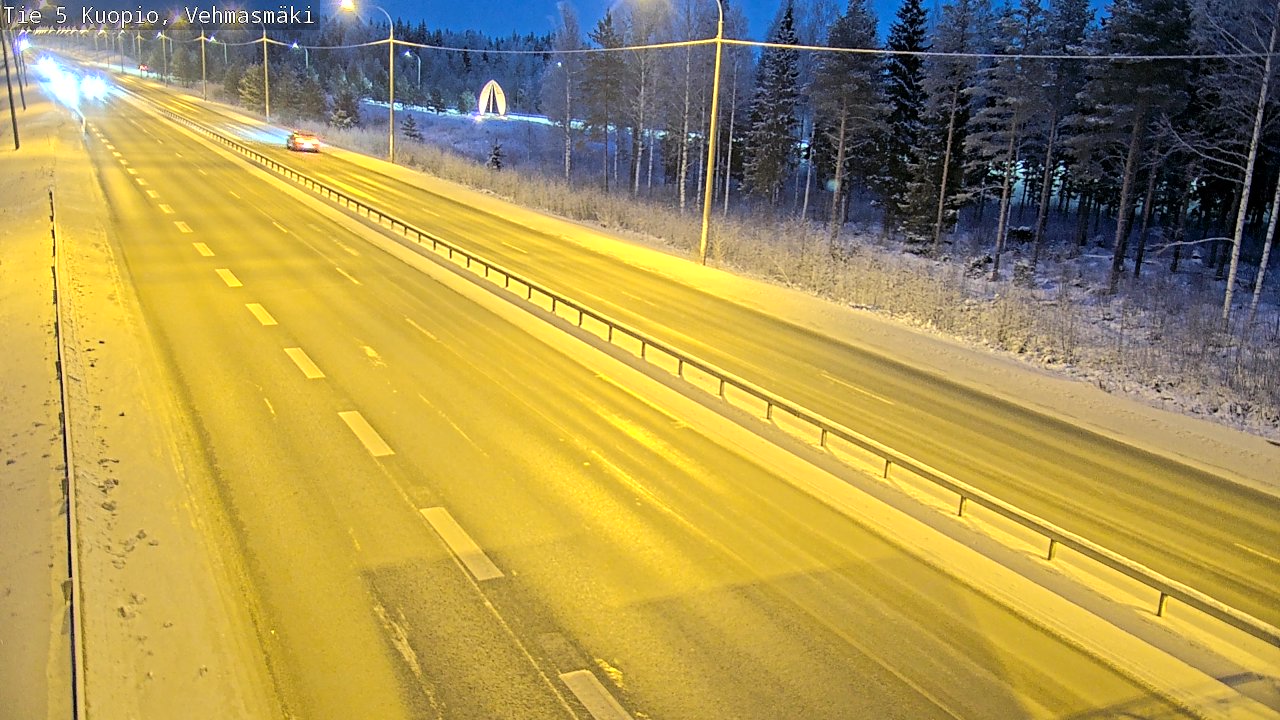 Weather Camera Image Väg 5 Kuopio, Vehmasmäki, Kuopio, Pohjois-Savo