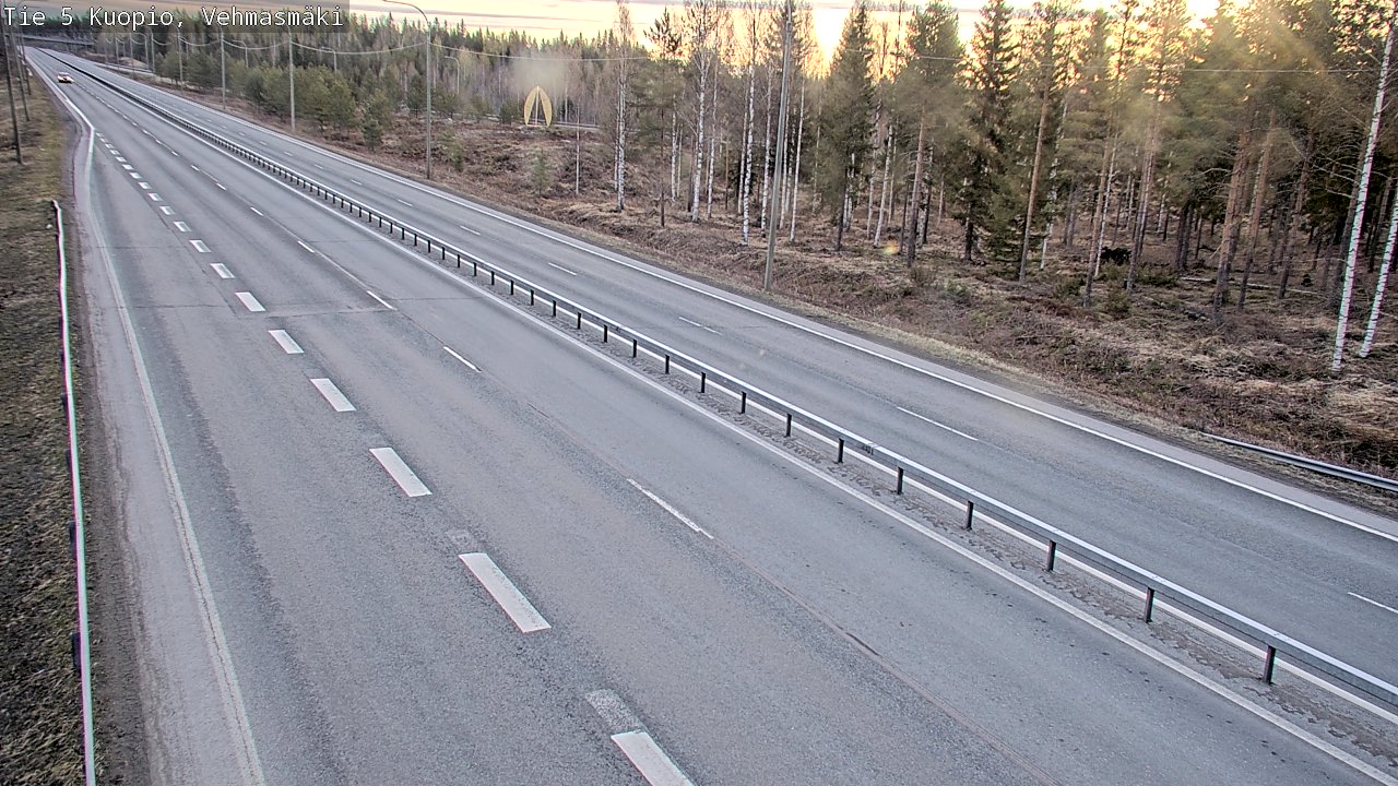 Weather Camera Image Väg 5 Kuopio, Vehmasmäki, Kuopio, Pohjois-Savo