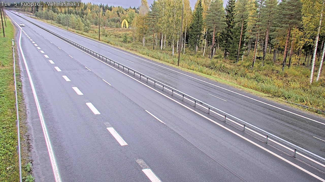 Weather Camera Image Road 5 Kuopio, Vehmasmäki, Kuopio, Pohjois-Savo