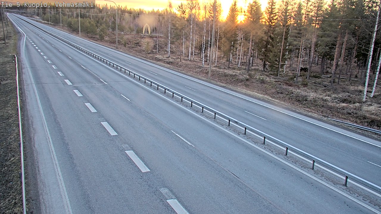 Weather Camera Image Väg 5 Kuopio, Vehmasmäki, Kuopio, Pohjois-Savo