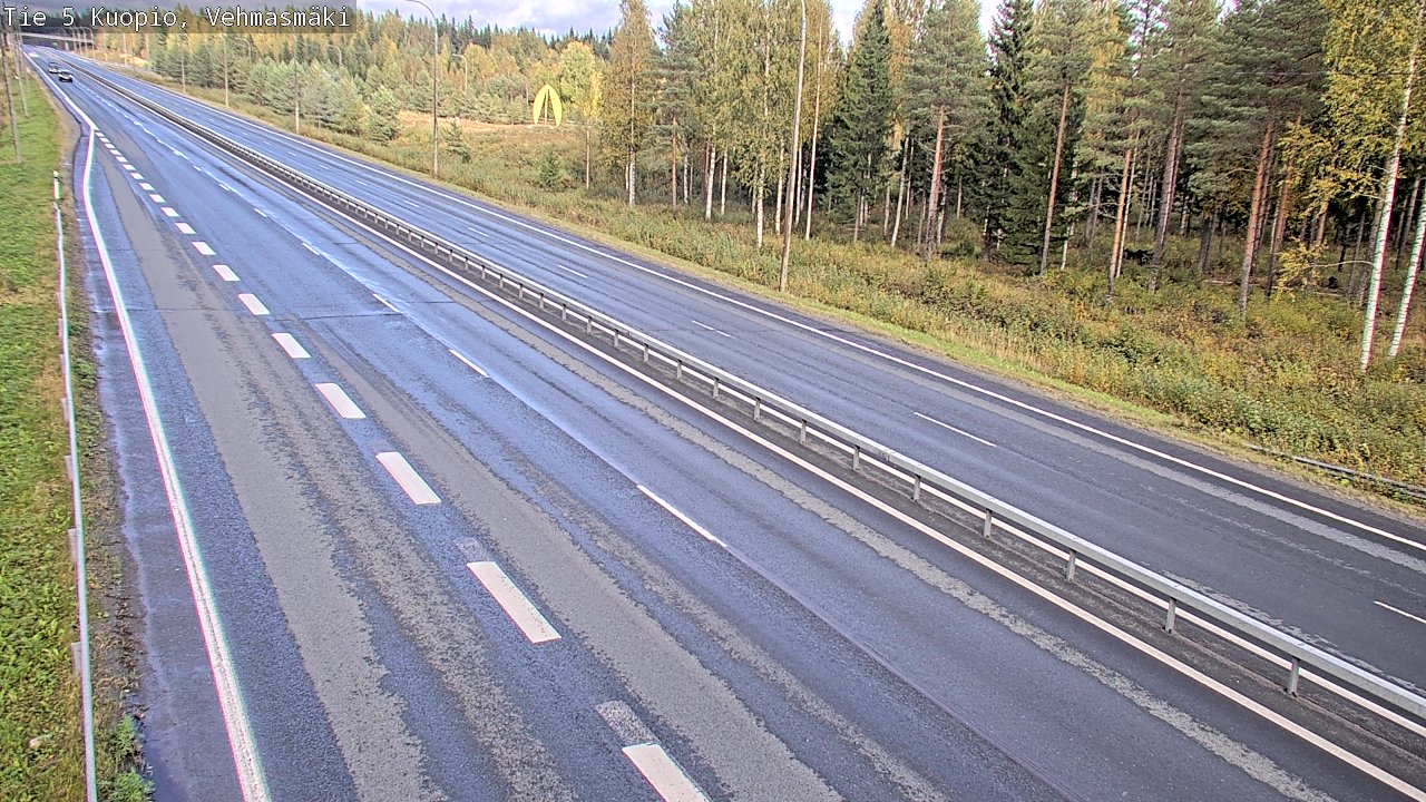 Weather Camera Image Road 5 Kuopio, Vehmasmäki, Kuopio, Pohjois-Savo