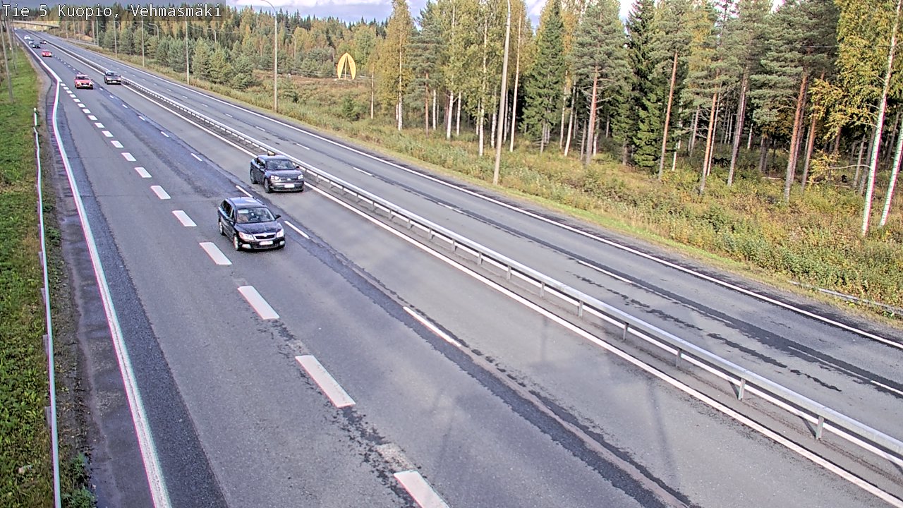Weather Camera Image Road 5 Kuopio, Vehmasmäki, Kuopio, Pohjois-Savo