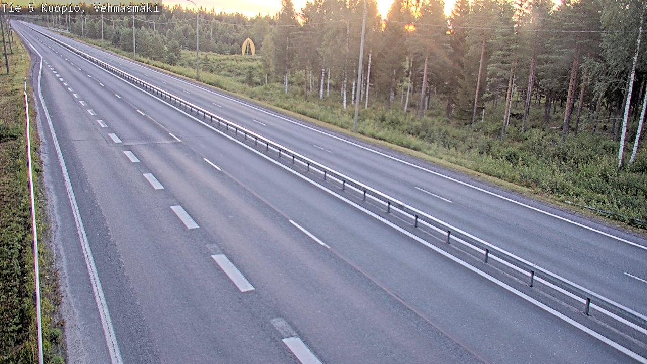 Weather Camera Image Road 5 Kuopio, Vehmasmäki, Kuopio, Pohjois-Savo