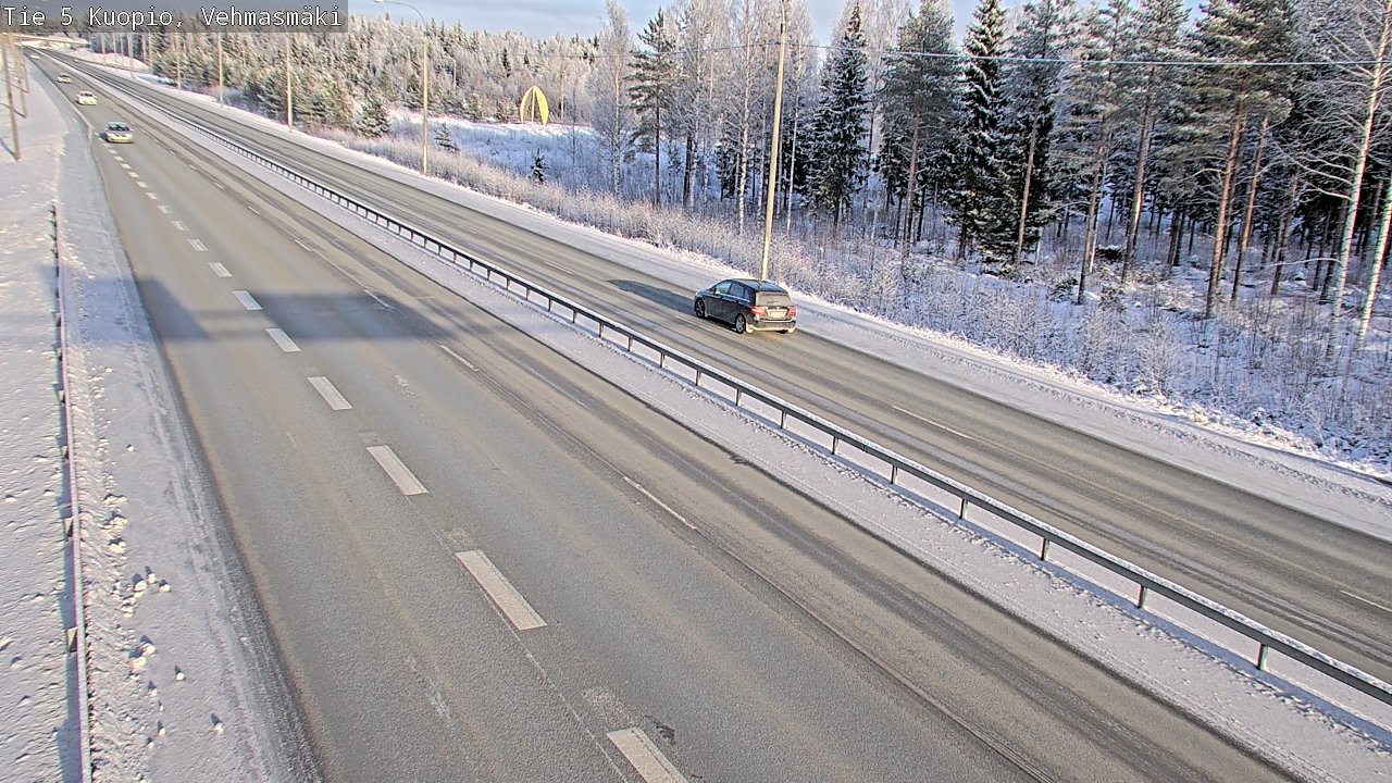 Weather Camera Image Väg 5 Kuopio, Vehmasmäki, Kuopio, Pohjois-Savo