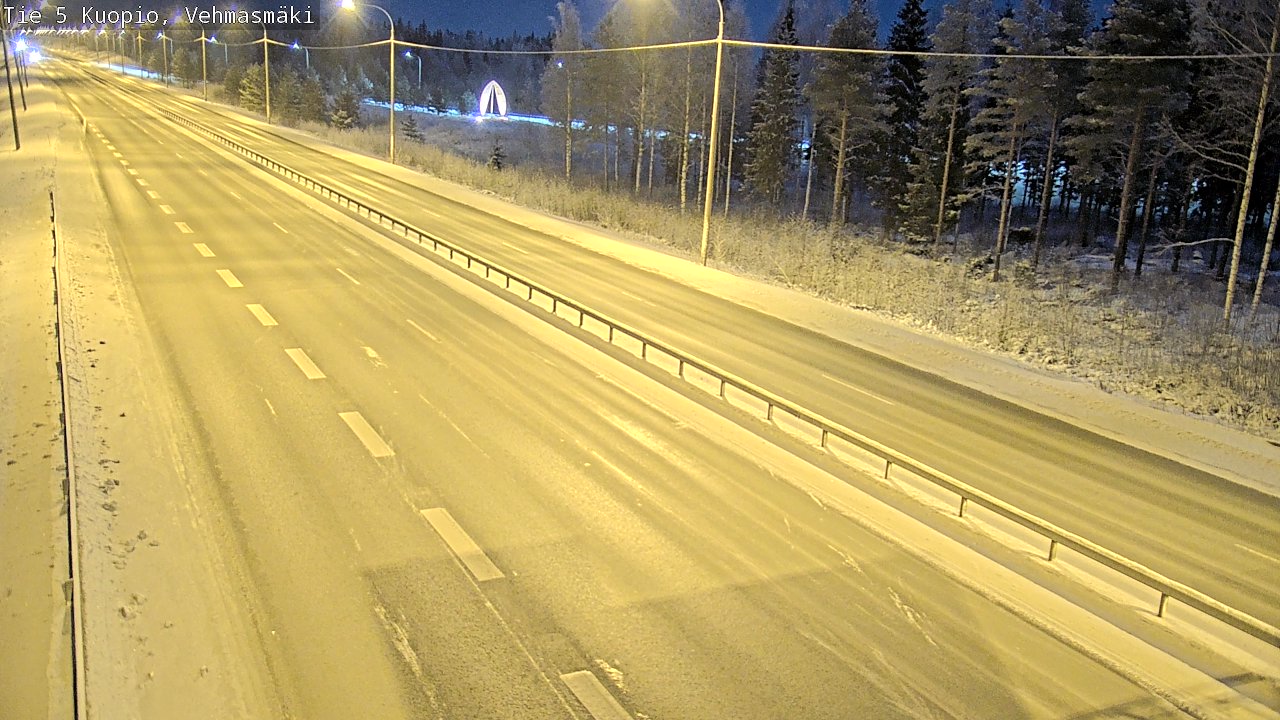 Weather Camera Image Väg 5 Kuopio, Vehmasmäki, Kuopio, Pohjois-Savo