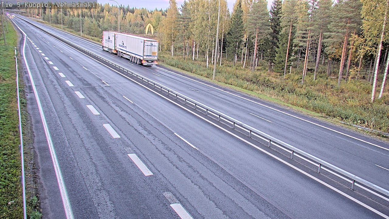 Weather Camera Image Road 5 Kuopio, Vehmasmäki, Kuopio, Pohjois-Savo