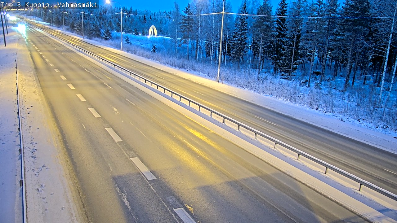 Weather Camera Image Väg 5 Kuopio, Vehmasmäki, Kuopio, Pohjois-Savo