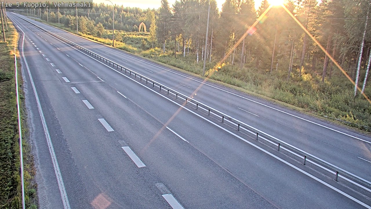 Weather Camera Image Väg 5 Kuopio, Vehmasmäki, Kuopio, Pohjois-Savo