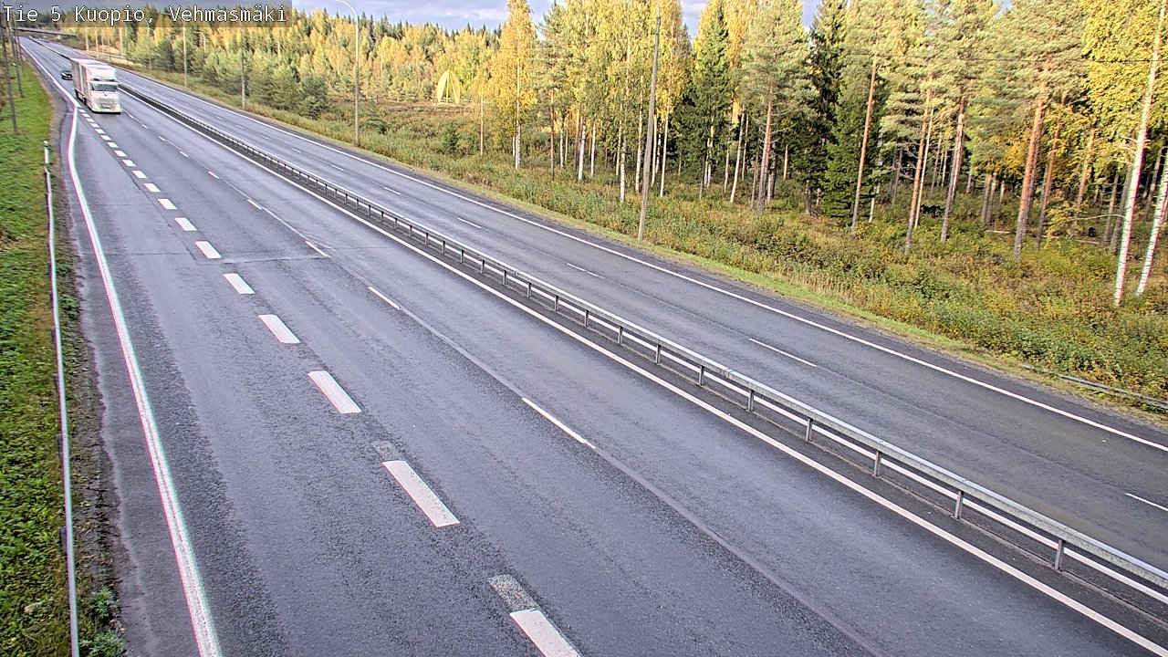Weather Camera Image Road 5 Kuopio, Vehmasmäki, Kuopio, Pohjois-Savo