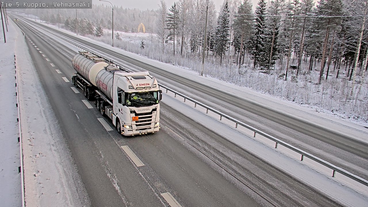 Weather Camera Image Väg 5 Kuopio, Vehmasmäki, Kuopio, Pohjois-Savo