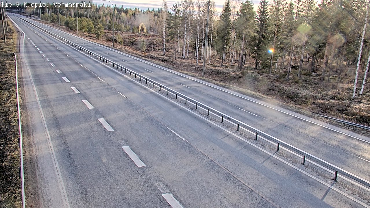 Weather Camera Image Road 5 Kuopio, Vehmasmäki, Kuopio, Pohjois-Savo