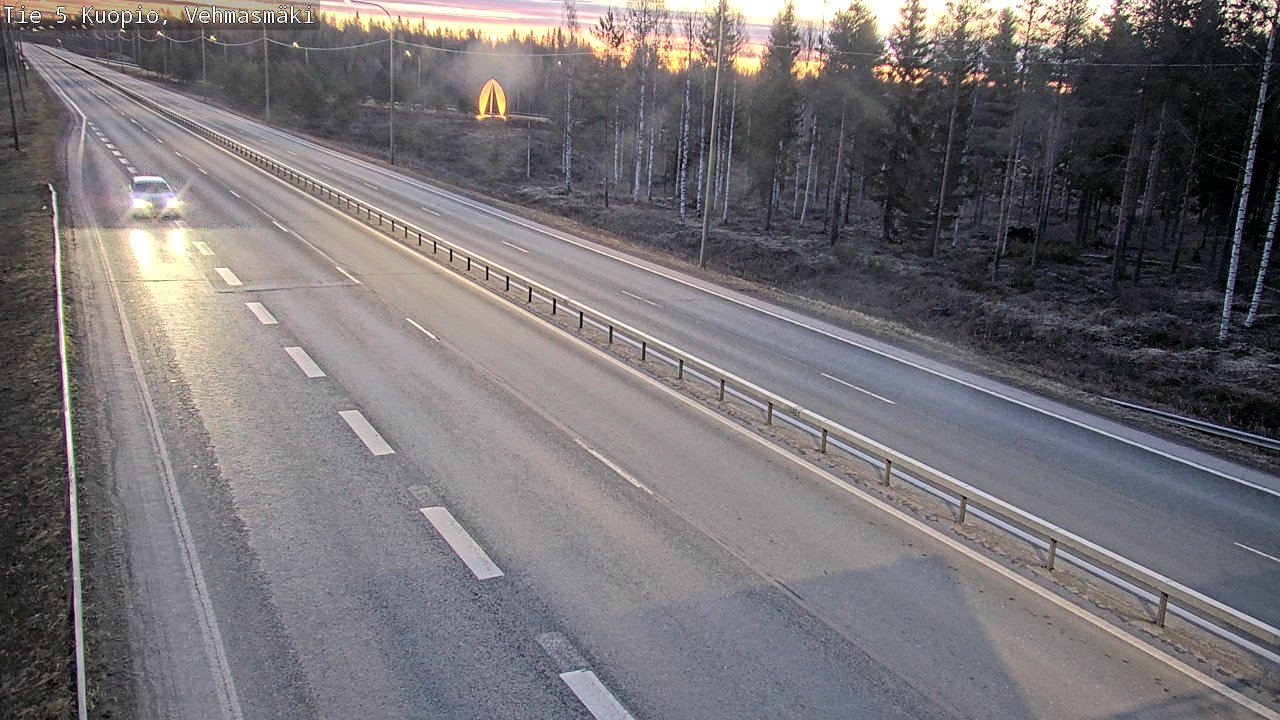 Weather Camera Image Väg 5 Kuopio, Vehmasmäki, Kuopio, Pohjois-Savo