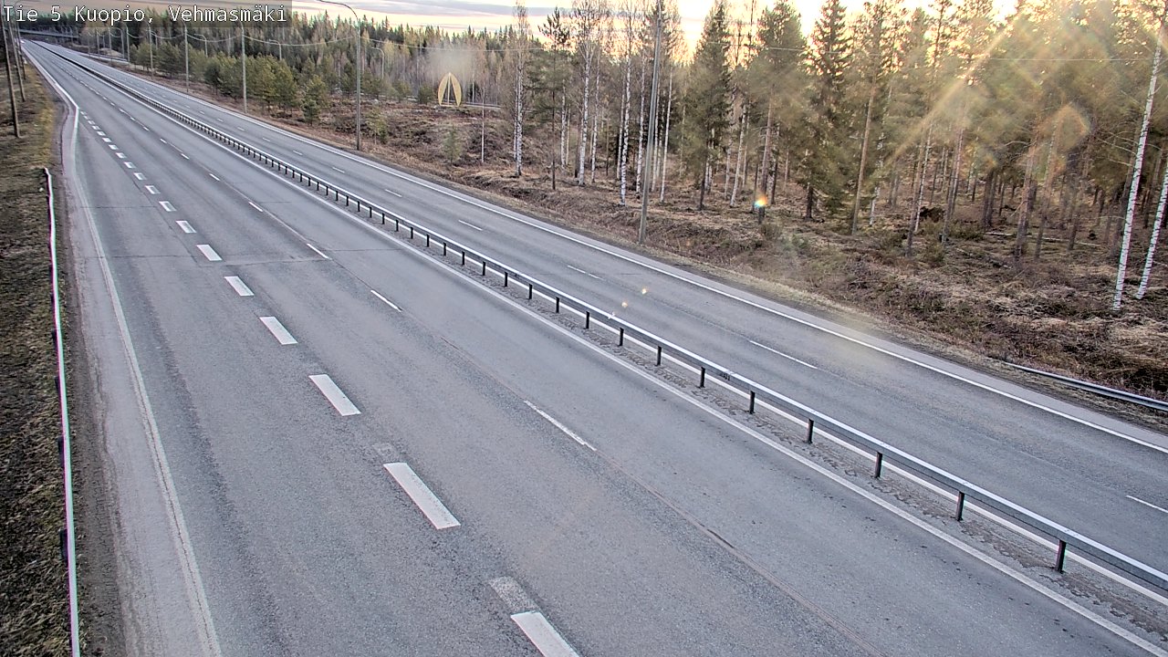 Weather Camera Image Väg 5 Kuopio, Vehmasmäki, Kuopio, Pohjois-Savo